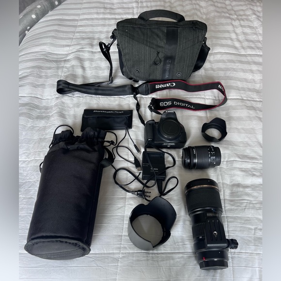 Canon rebel T5I Starter Kit With Tamron 70-200mm F/2.8 Macro Lens.